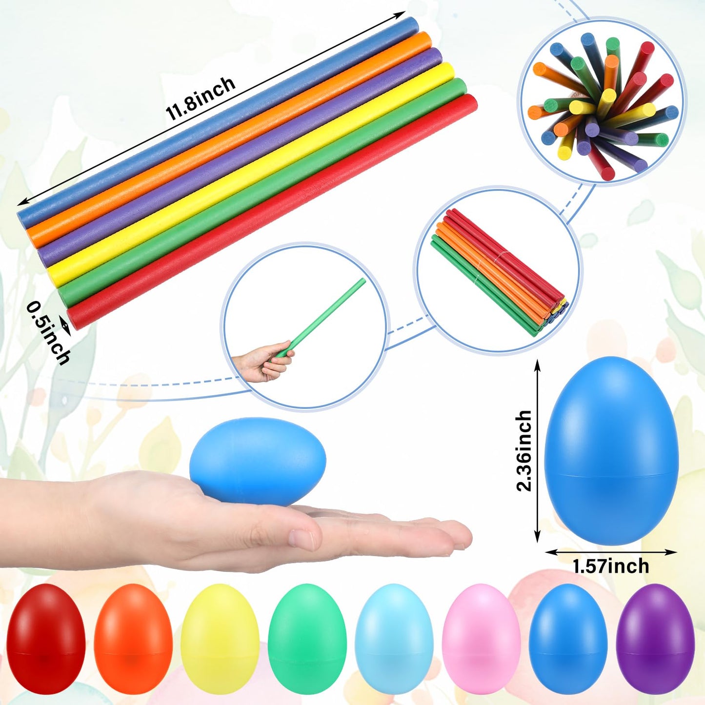 JolliLudo 24-Piece Music & Dance Party Set – Scarves, Sticks & Egg Shakers