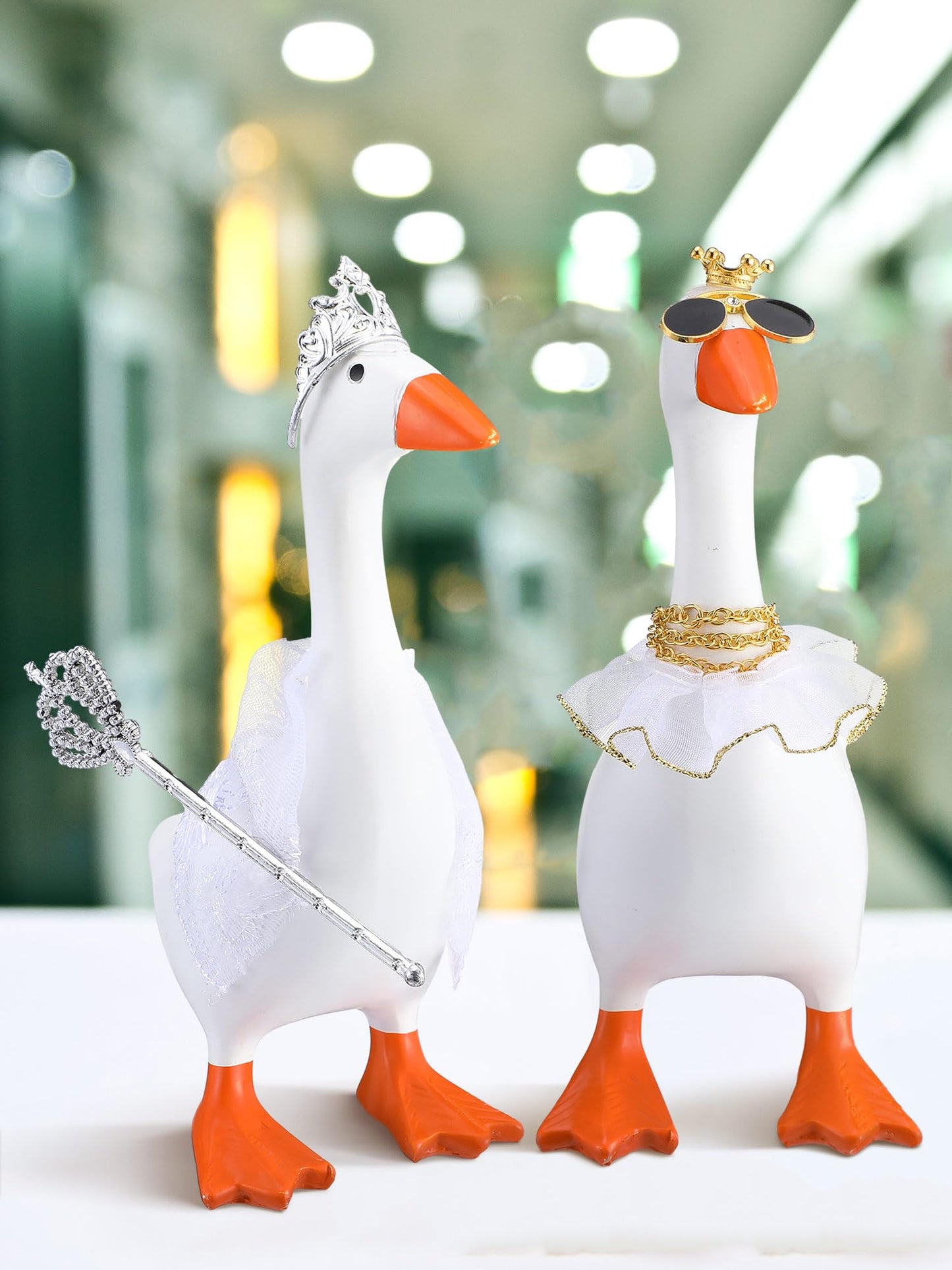JolliLudo 12-Set 7-Inch Mini Desk Goose Outfits – Hats & Accessories for Magnetic Geese Statues (Vintage)