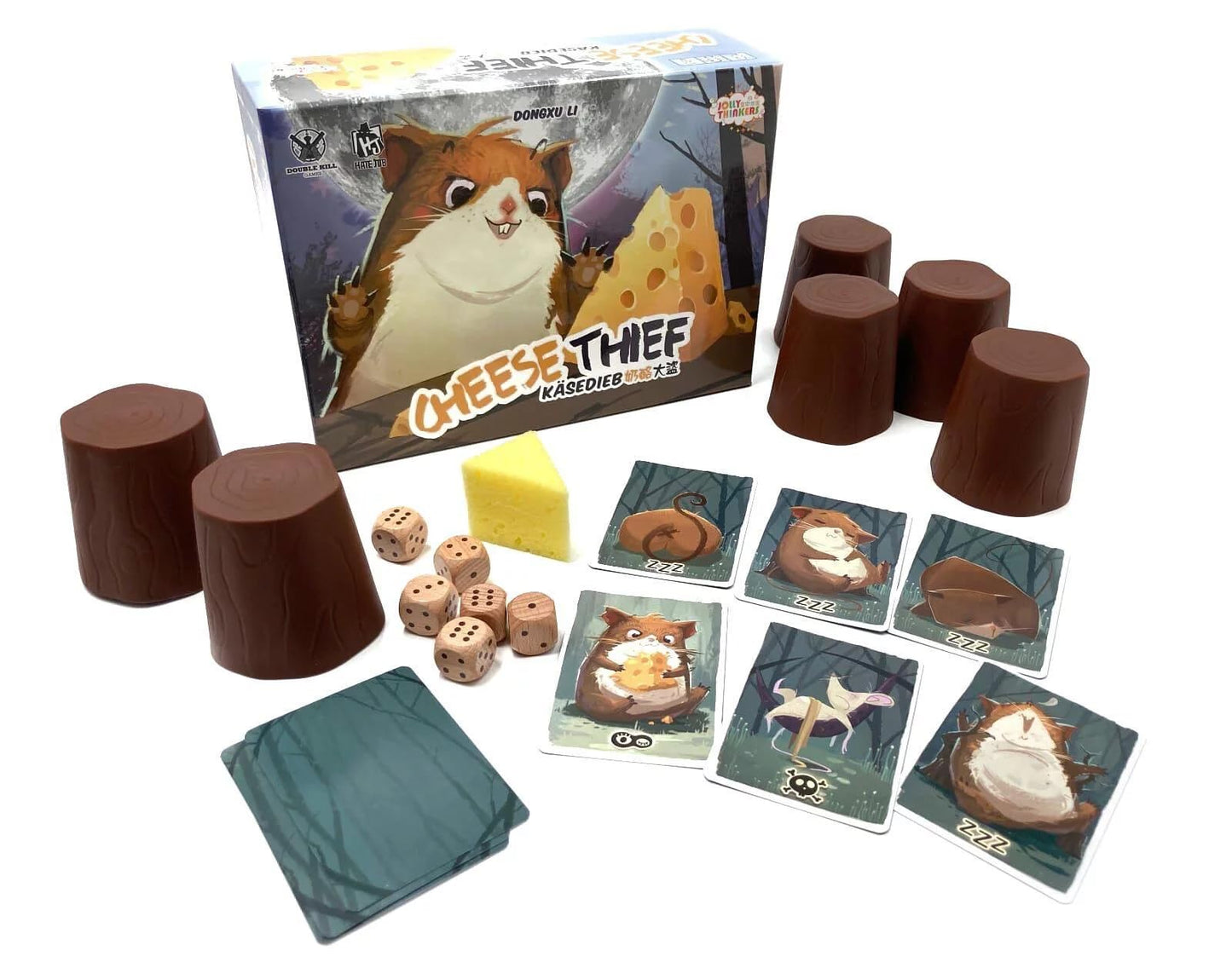 Jolly Thinkers Cheese Thief Board Game | Family Party Game with Hidden Roles & Bluffing | 4-8 Players | Ages 8+ | 10-Minute Playtime