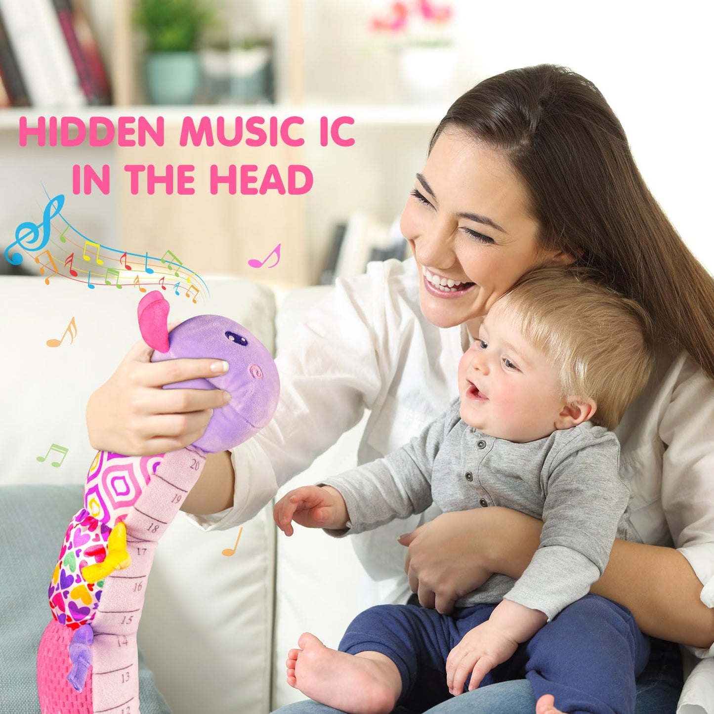 Jollybaby Baby Infant Musical Caterpillar Toy – 4-in-1 Crinkle, Rattle & Textures for 0-12 Months