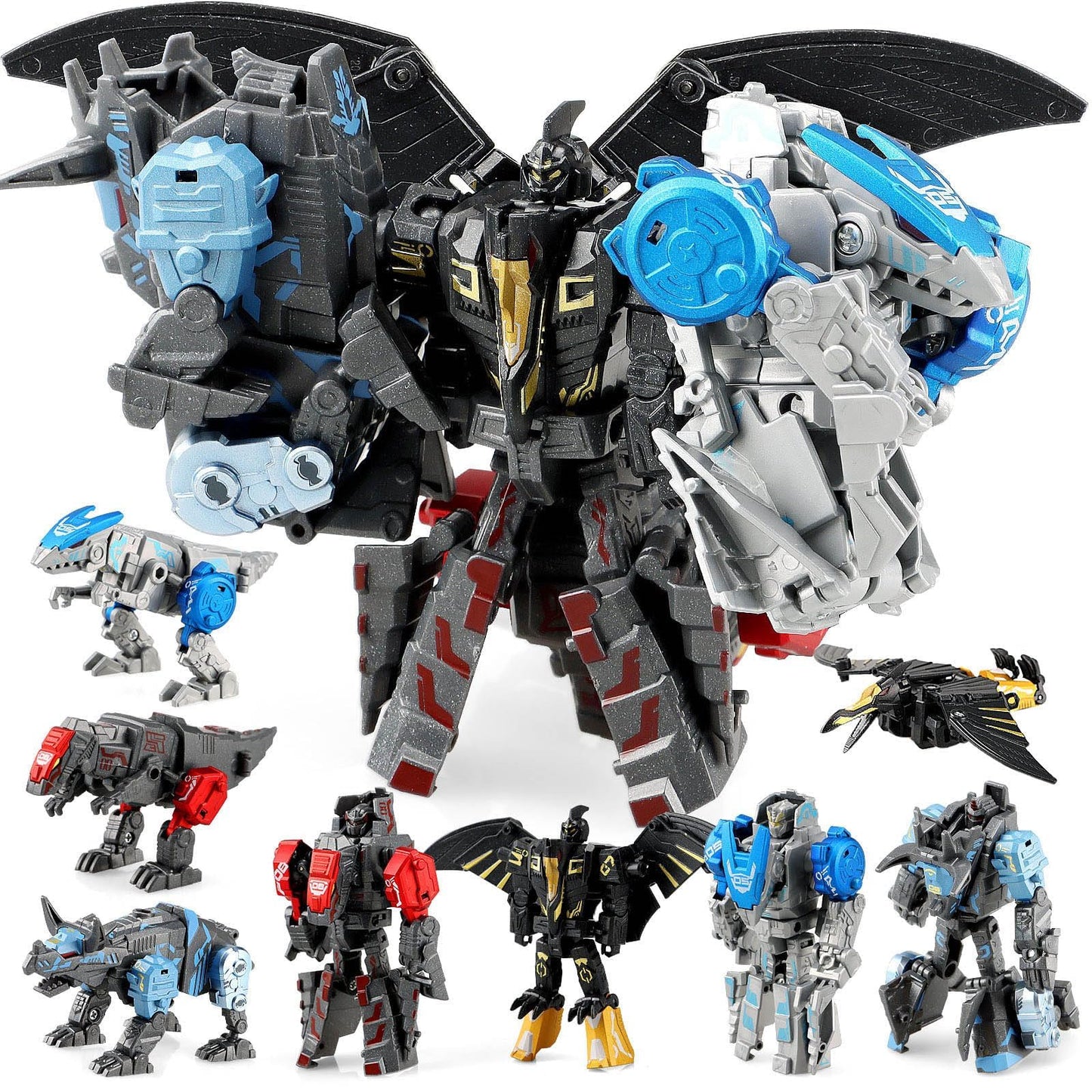 JONEG Transforming Robot Dinosaur – 11 Modes, 4-in-1 STEM Toy for Kids 5-10