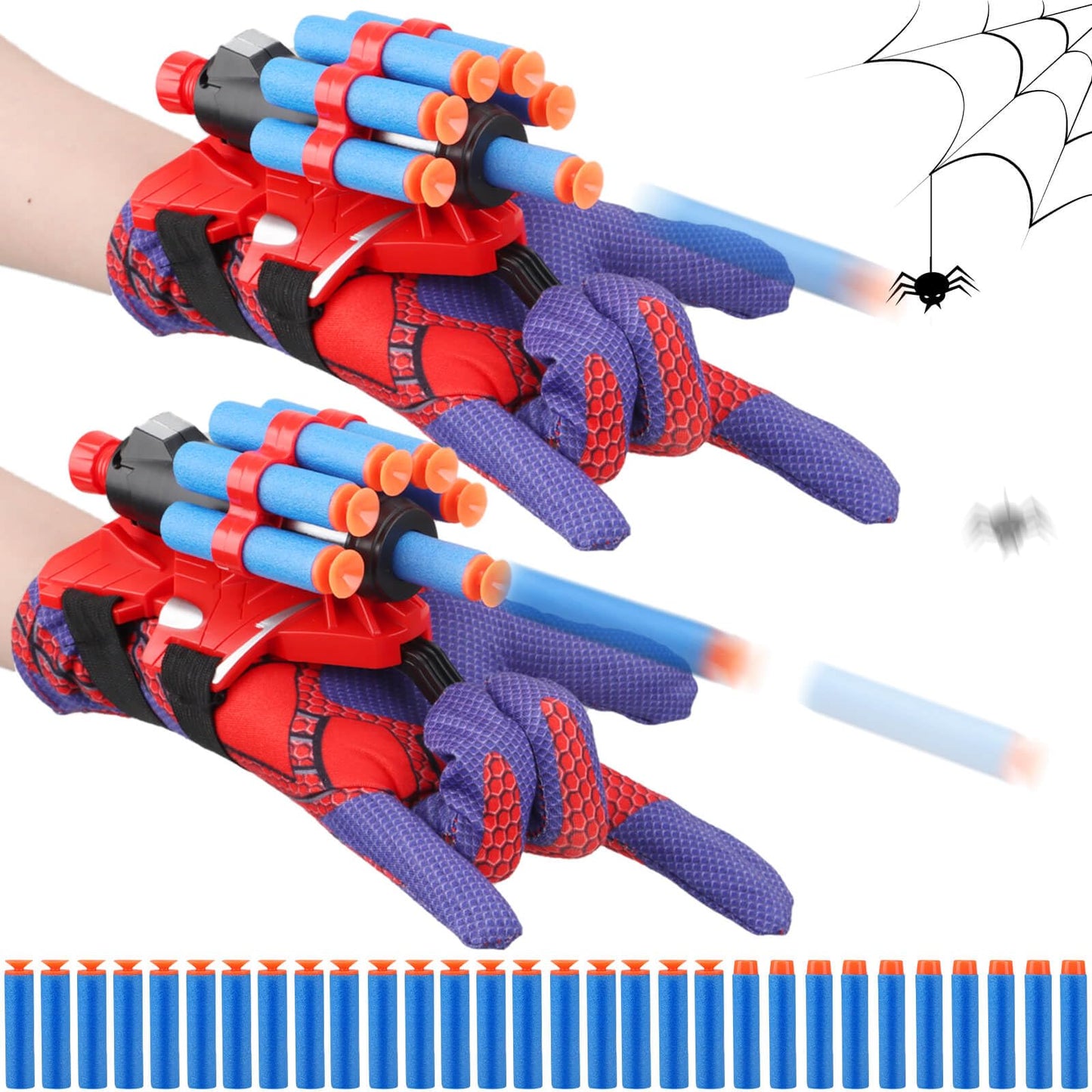 JONEG Web Shooters 2-Pack – Spider Glove Launcher Toy for Kids
