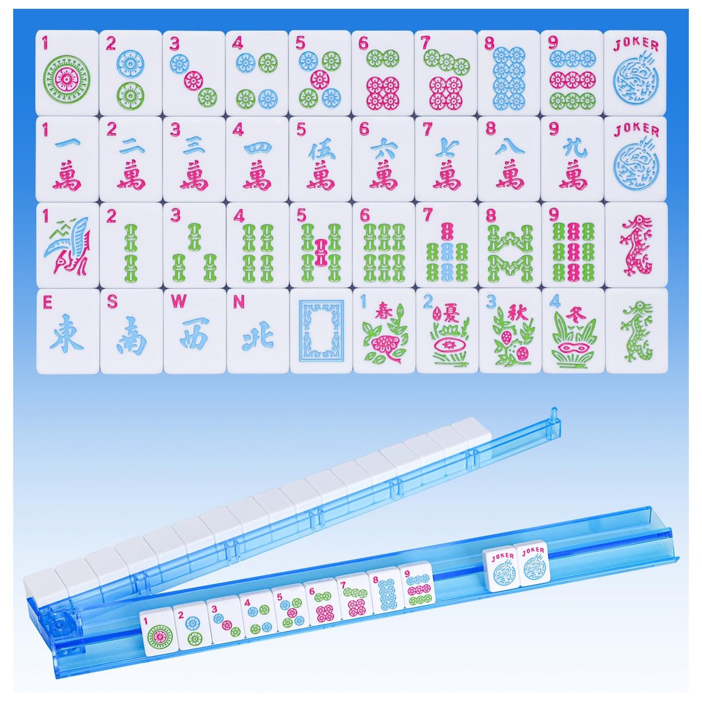 Jongyance American Mahjong Tile Set – 166 Engraved 1.2-inch Tiles (Tiles Only)