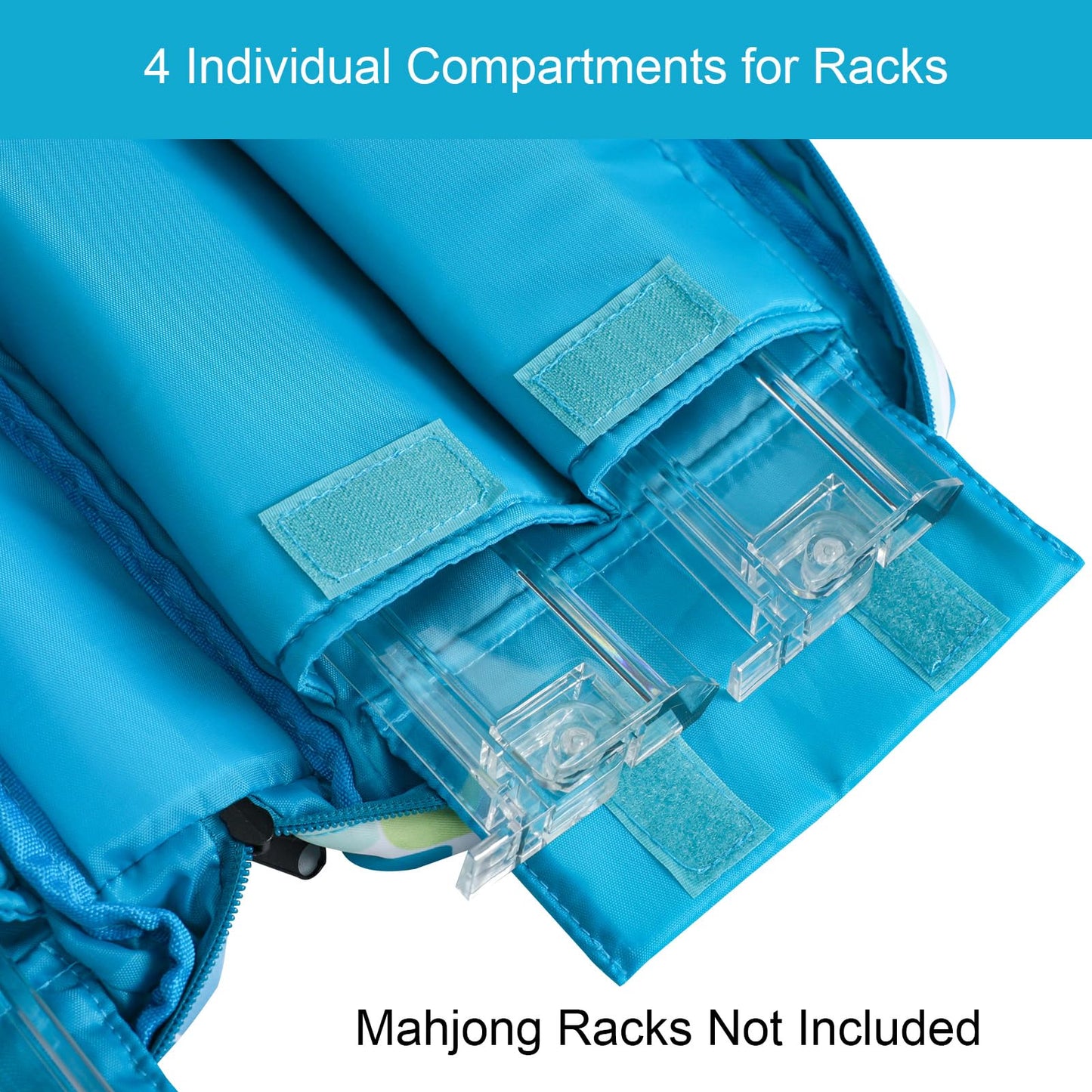 Jongyance Empty Mahjong Rack Bag Green | Holds 4 Racks & Mat, Padded & Durable