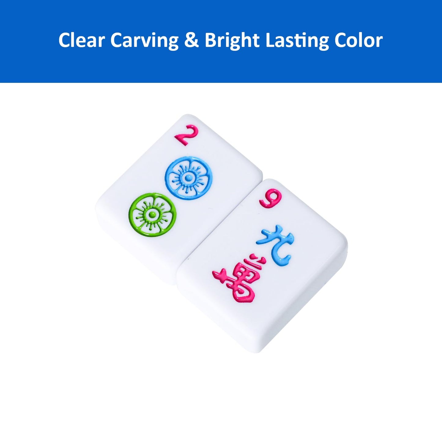 Jongyance American Mahjong Tile Set – 166 Engraved 1.2-inch Tiles (Tiles Only)
