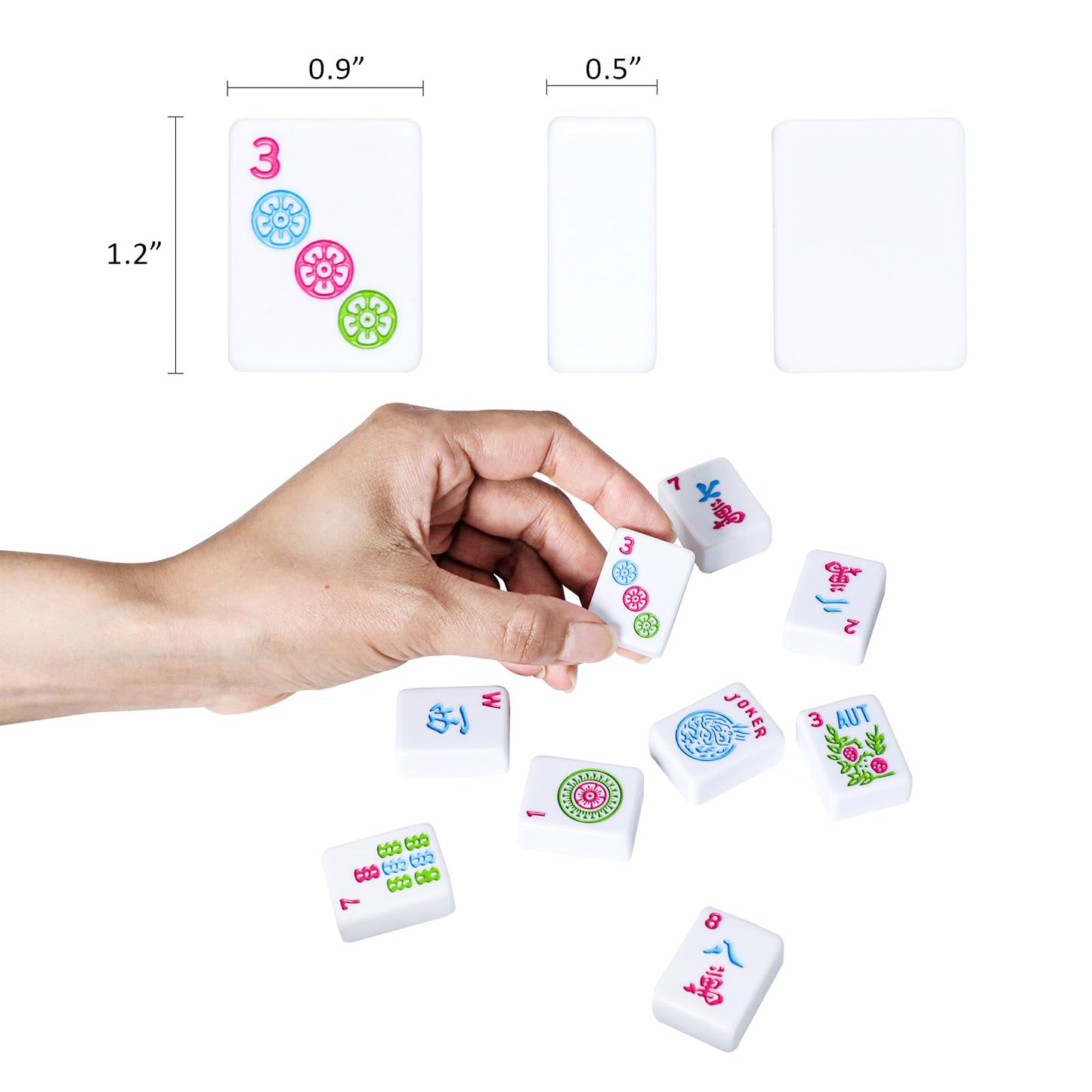 Jongyance American Mahjong Tile Set – 166 Engraved 1.2-inch Tiles (Tiles Only)