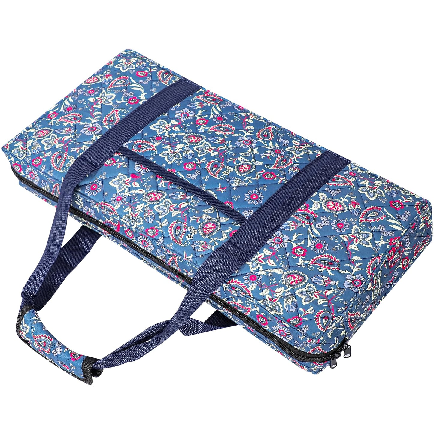 Jongyance American Mahjong Set — 166 Tiles, 4 Racks, Blue/Red Carry Case