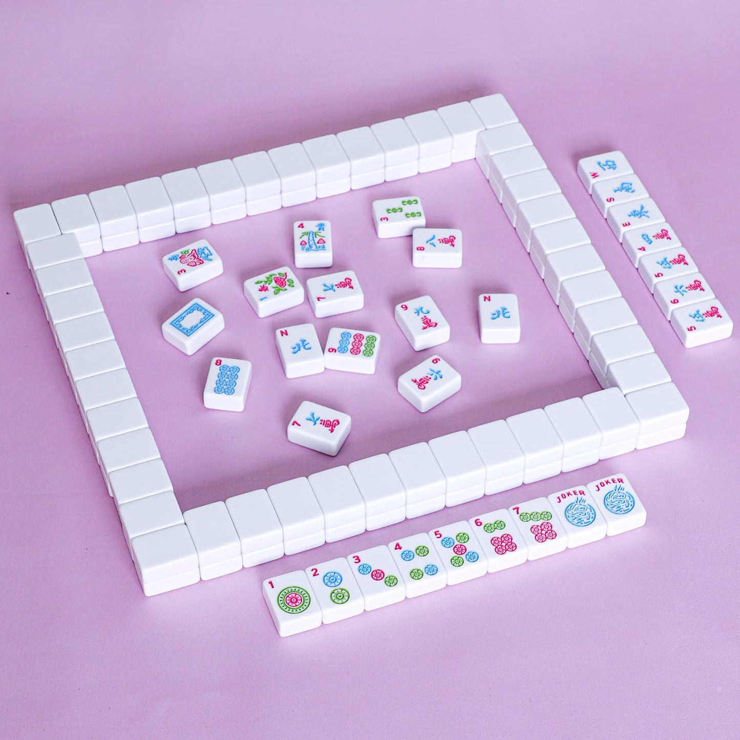 Jongyance American Mahjong Tile Set – 166 Engraved 1.2-inch Tiles (Tiles Only)