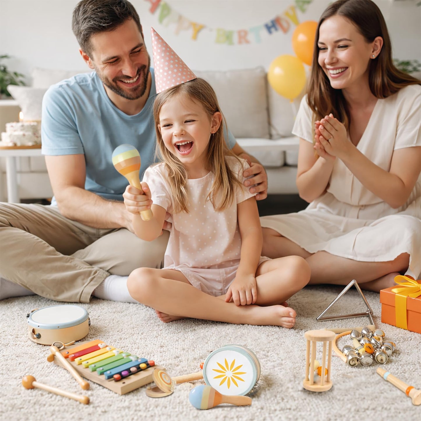 JOOMLAFLY 12-Piece Baby Musical Instruments Set for Toddlers 1-3