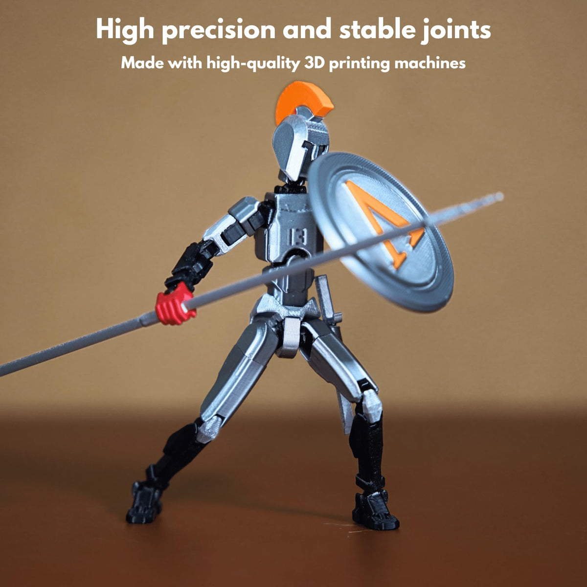 JoriBoBo T13 Action Figure (Dummy 13 / Titan 13 / Spartan Warrior) – Poseable 13 cm Collectible for Stop Motion & Gift
