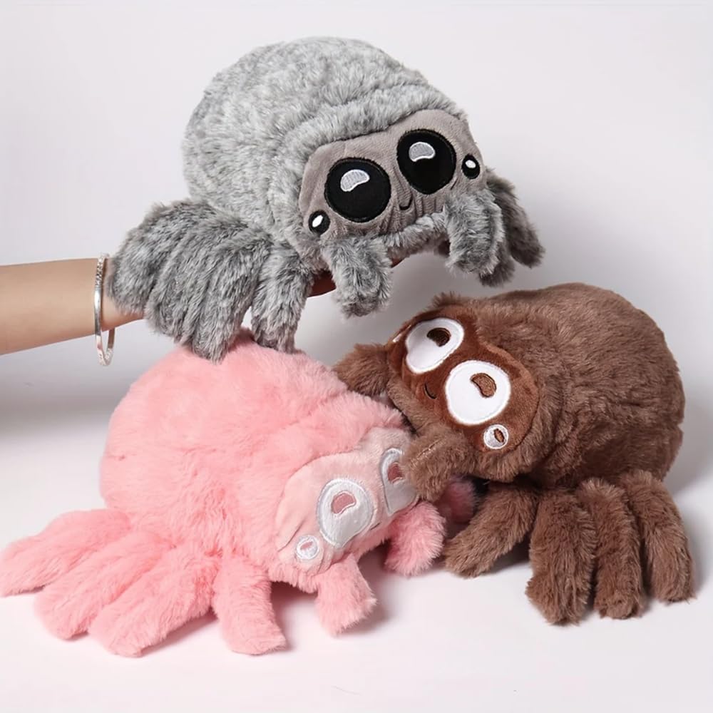 Jorkei Spider Plush Toy – 9-Inch Cute Plush Spider, Ideal Gift for Birthdays, Halloween & Valentine’s Day