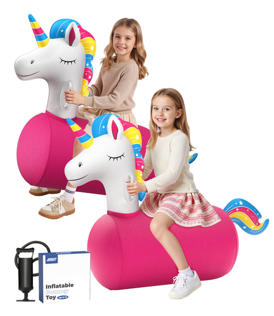 JOSEN Bouncy Hopper Giant Unicorn Ride-On Toys (2-Pack) – Indoor & Outdoor Fun