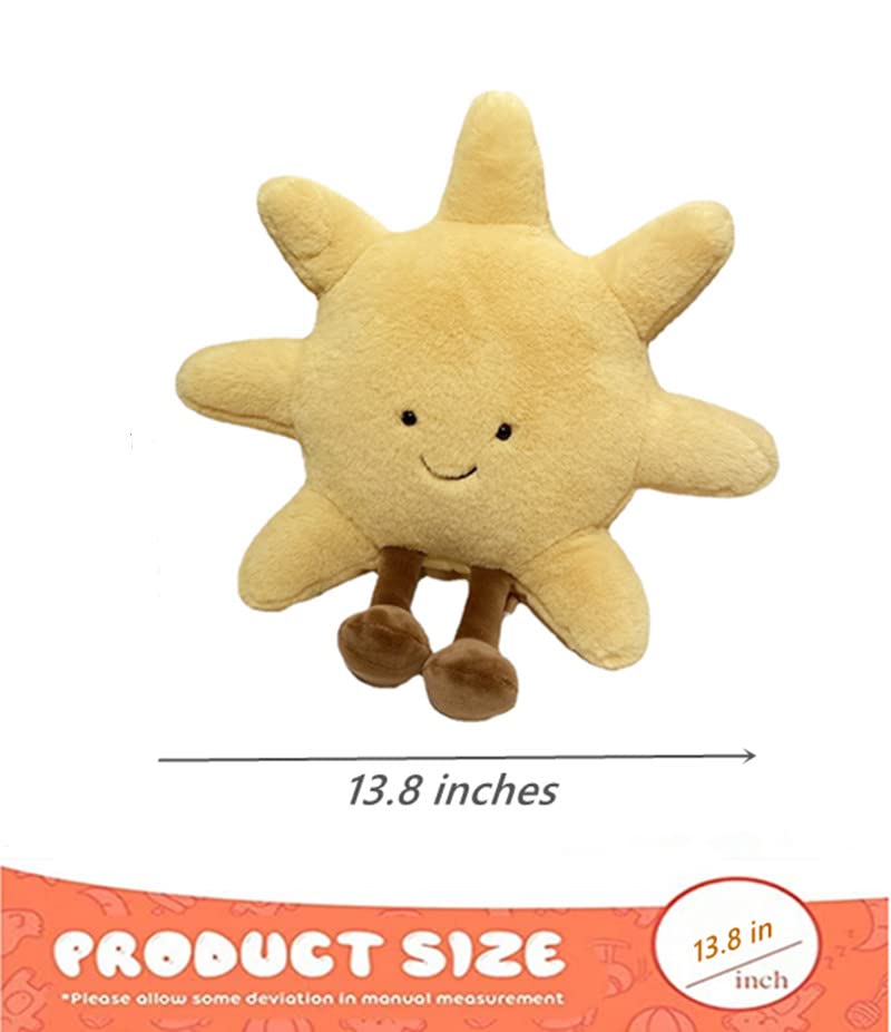 JOSON Sun Shaped Plush Toys – Soft Bedside Pillows for Kids & Home Decor