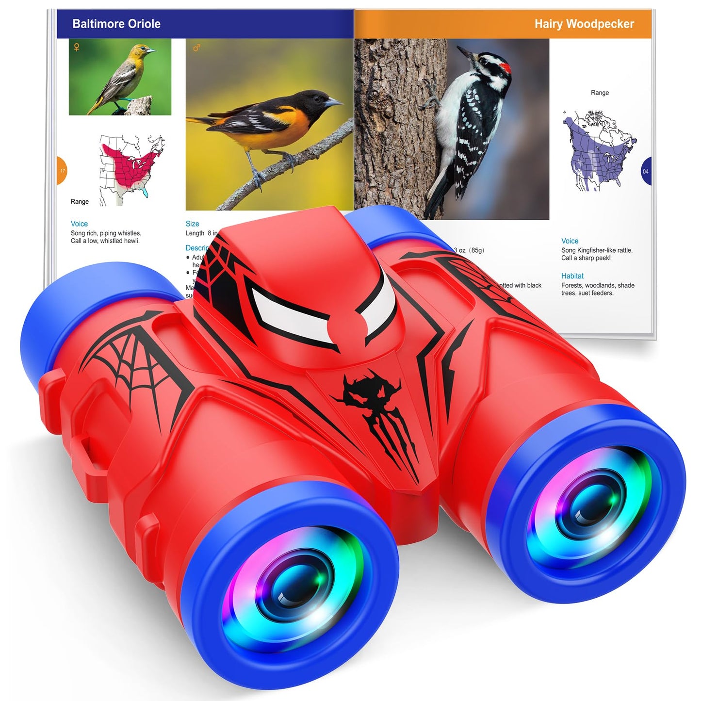 JovialToyz Kids Binoculars 4x30 with Compass – Outdoor Learning Gift for Ages 3-8