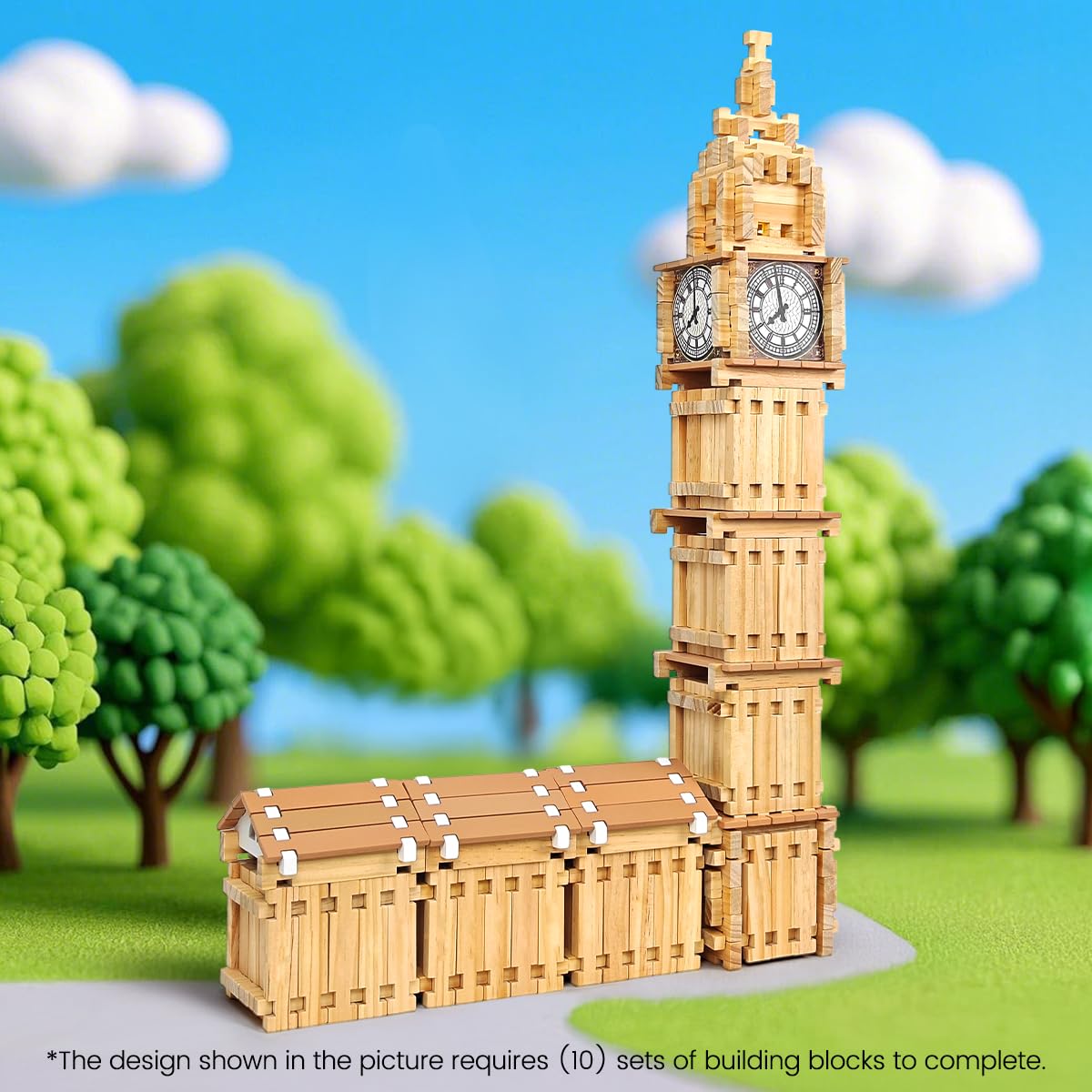 Jovi-mindly Notchies 96-Piece Wooden Blocks - FSC-Certified Kids Building Toys