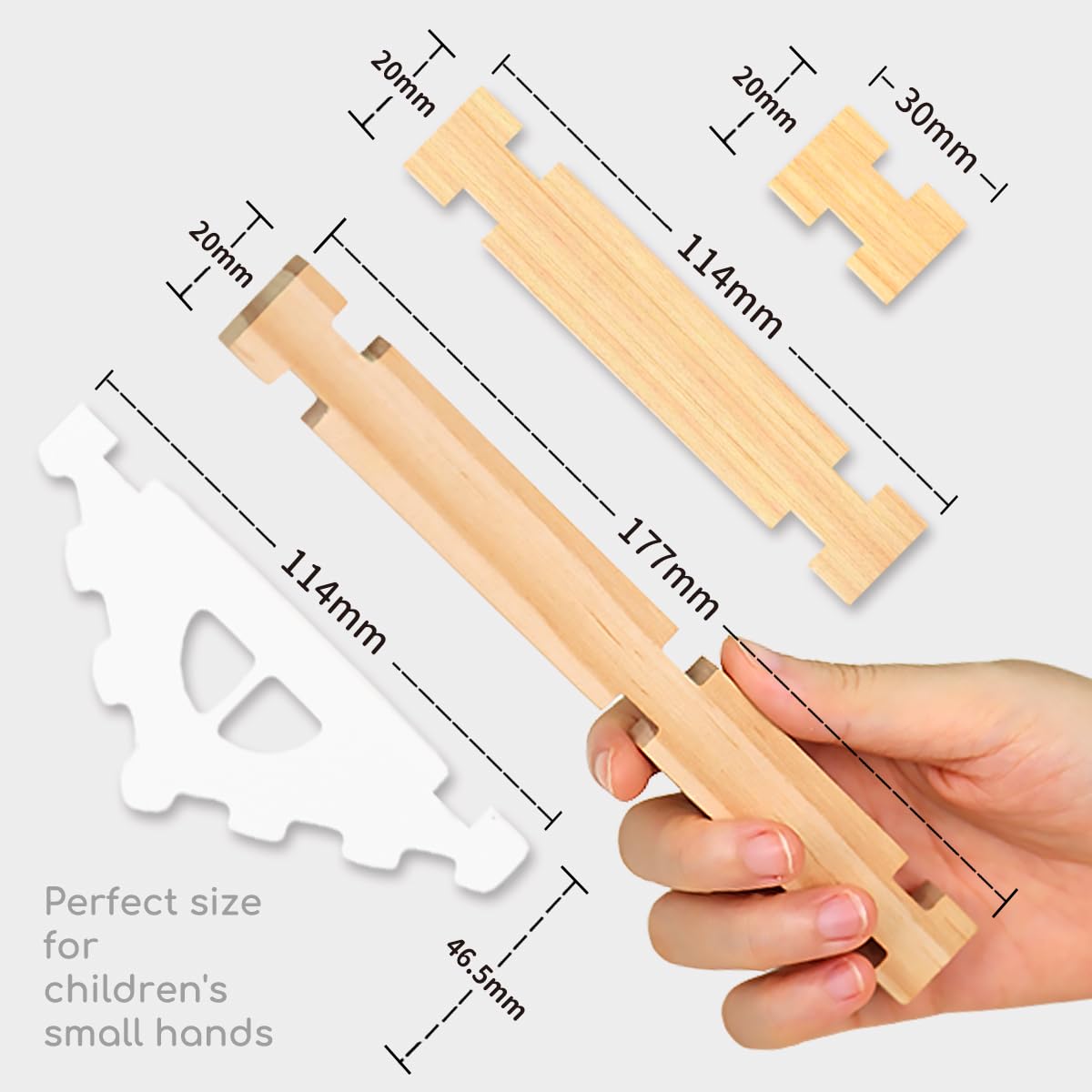 Jovi-mindly Notchies 96-Piece Wooden Blocks - FSC-Certified Kids Building Toys