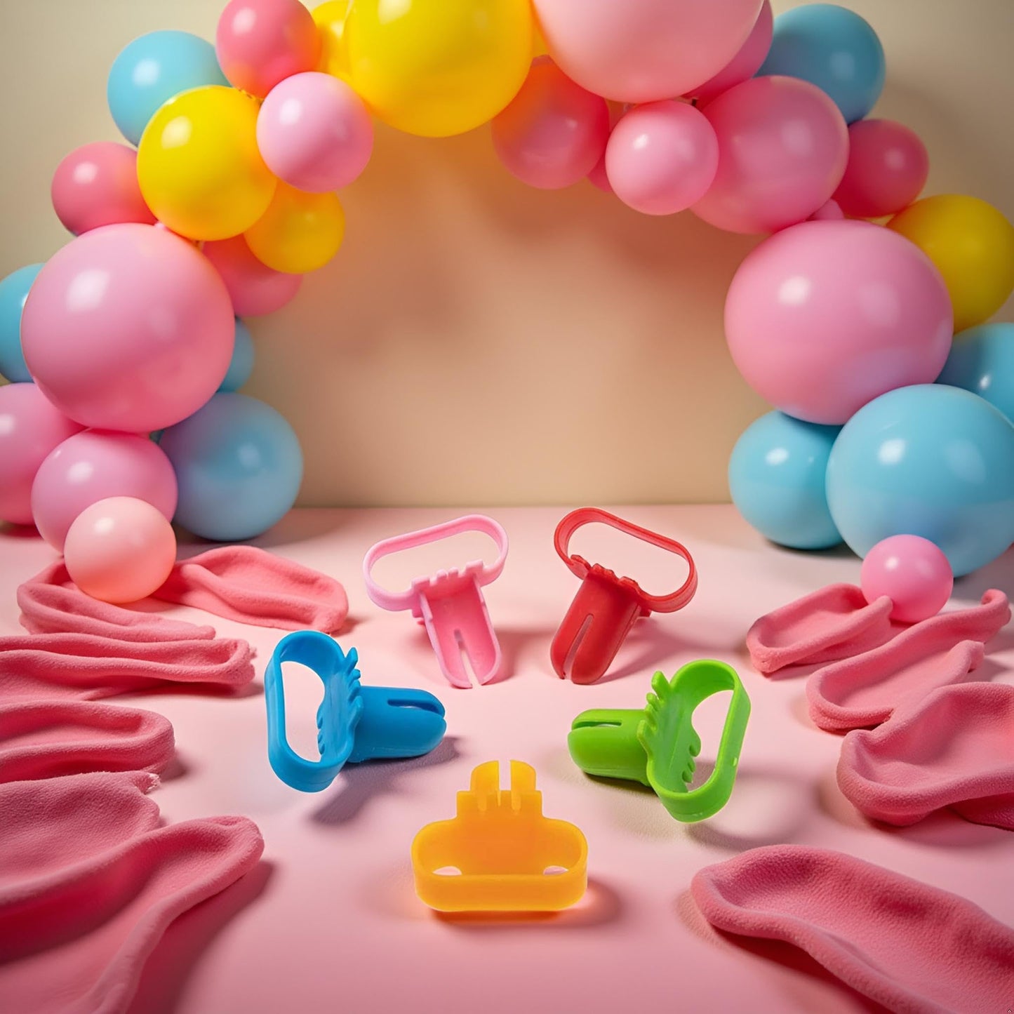 Jowxsx 5-Pcs Colorful Balloon Tie Tools – Columns & Arches