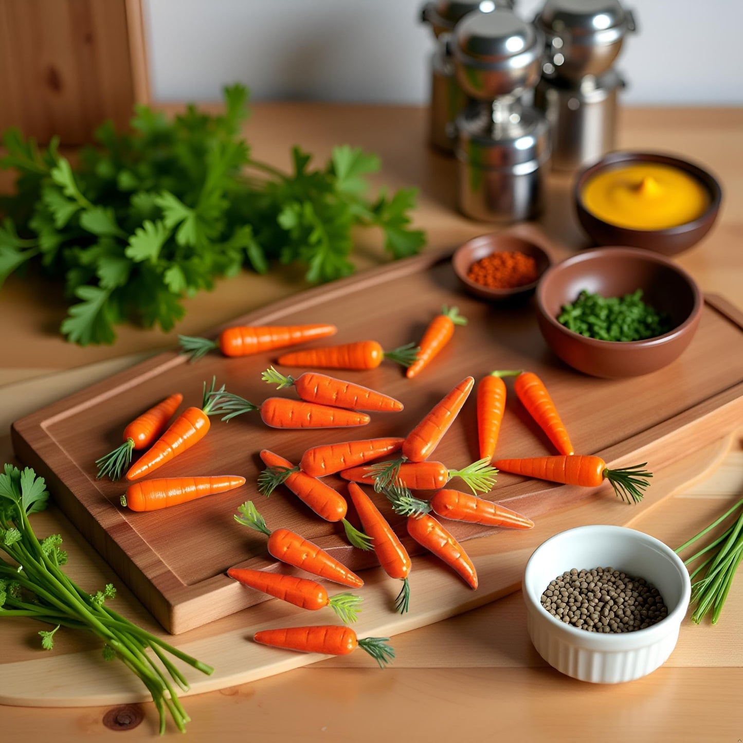 Jowxsx 30 Pcs Miniature Carrots – Realistic Resin Dollhouse Accessories