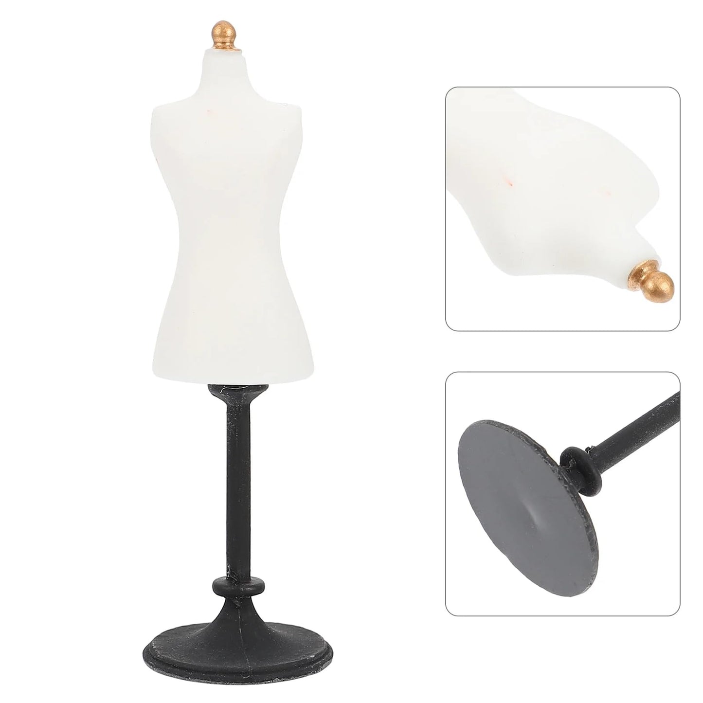 Jowxsx White 1/24 Scale Miniature Dress Form for Dollhouses