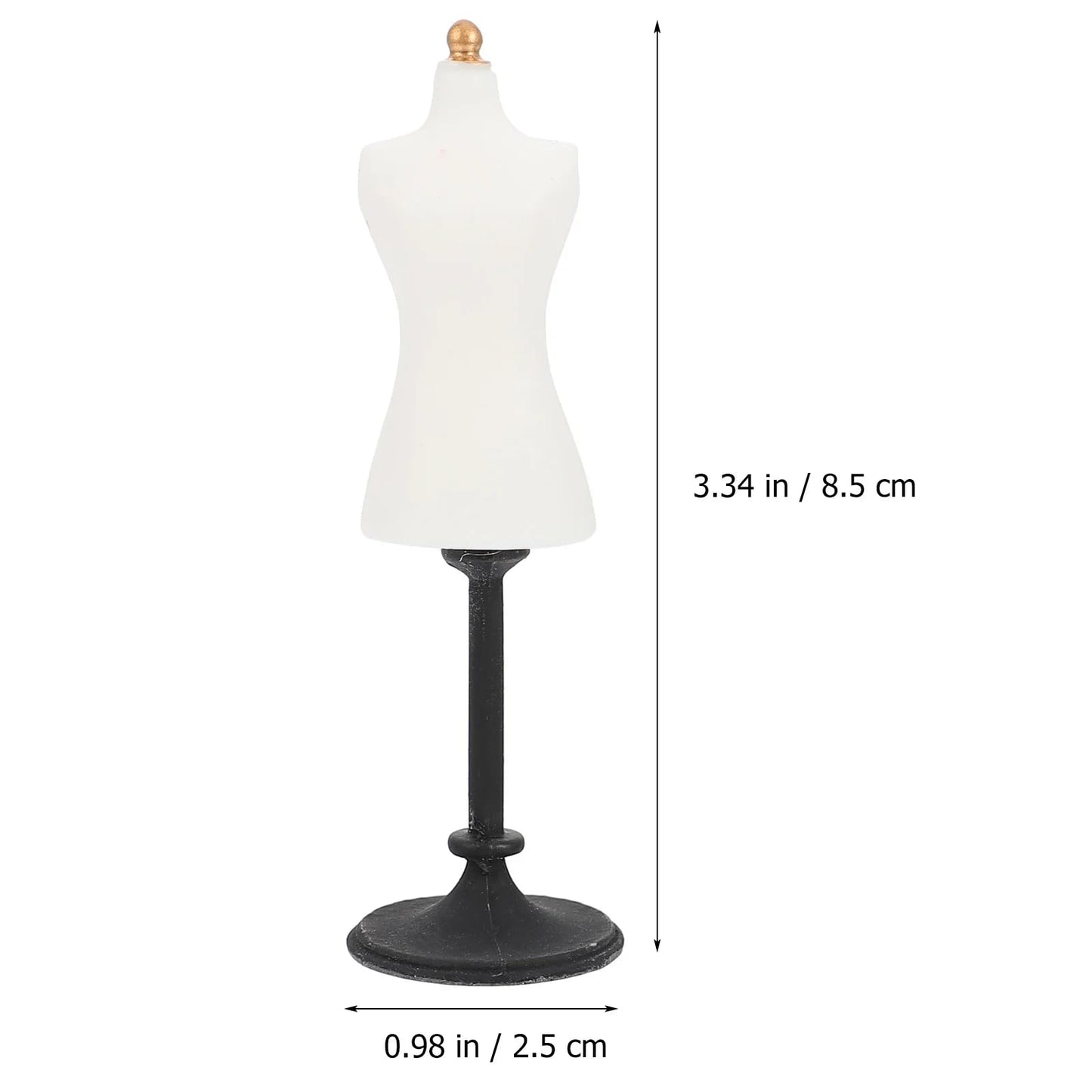 Jowxsx White 1/24 Scale Miniature Dress Form for Dollhouses