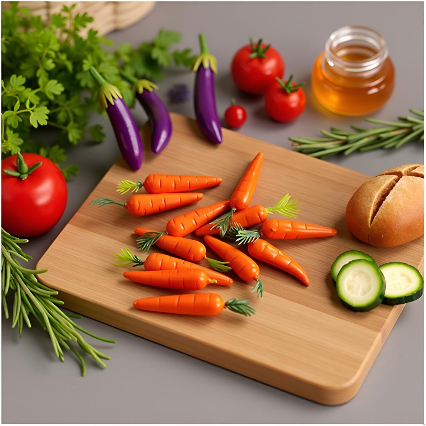 Jowxsx 30 Pcs Miniature Carrots – Realistic Resin Dollhouse Accessories