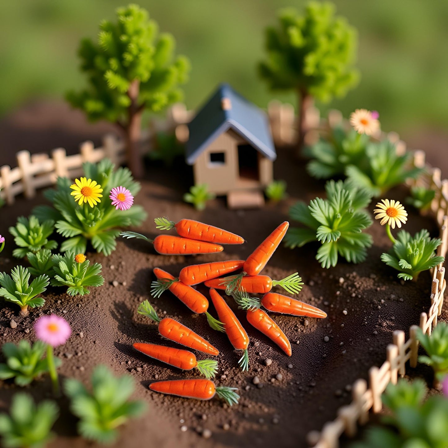 Jowxsx 30 Pcs Miniature Carrots – Realistic Resin Dollhouse Accessories