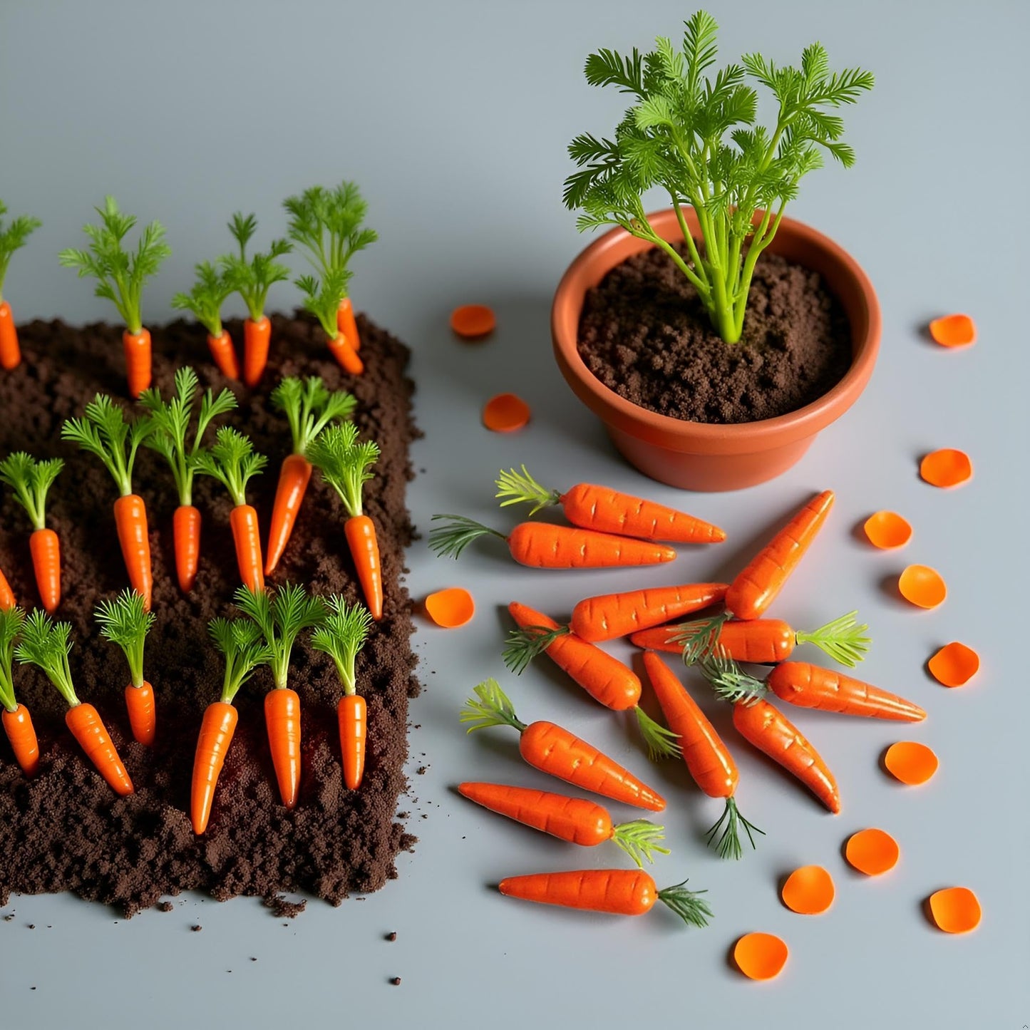 Jowxsx 30 Pcs Miniature Carrots – Realistic Resin Dollhouse Accessories