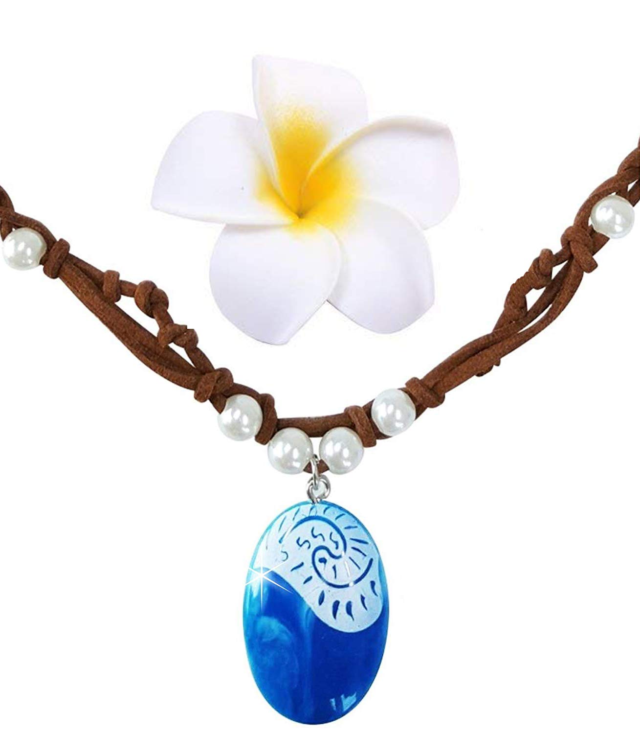 Joy Bang Princess Cosplay Necklace - Blue Pendant Costume Jewelry for Women | Halloween Party Accessory