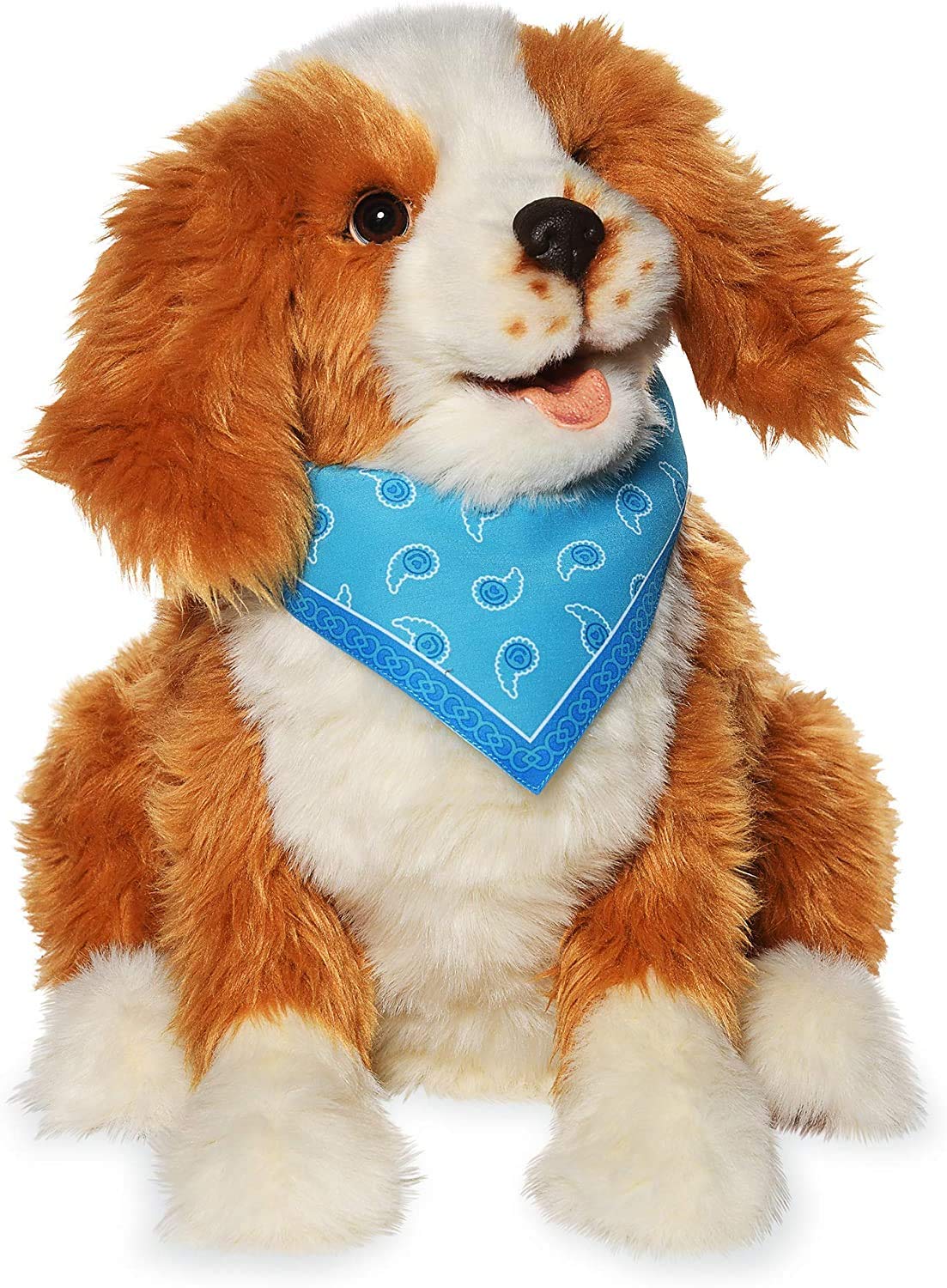 Joy for All Freckled Pup — Brown & White Soft-Touch Interactive Companion Pet