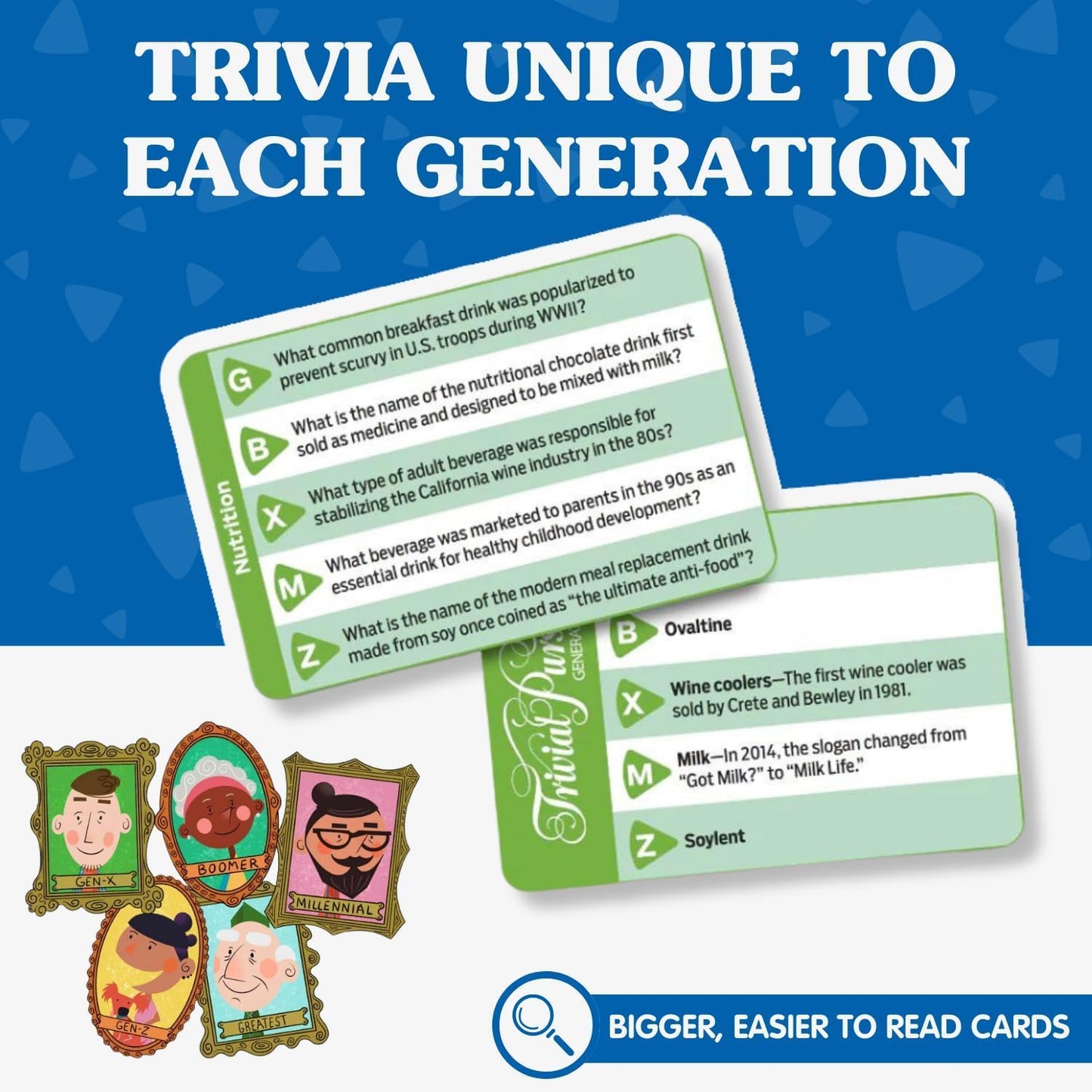 Joy for All Trivial Pursuit Generations – Senior Trivia Game with Large Print Cards | JOY FOR ALL