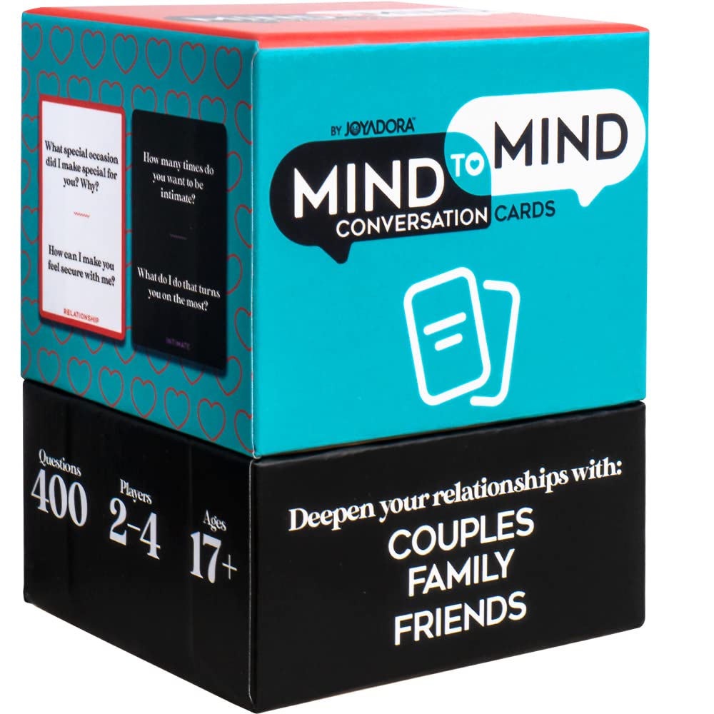 Joyadora 400 Questions for Couples, Family & Friends — Conversation Card Game for Date Night, Relationships & Bonding