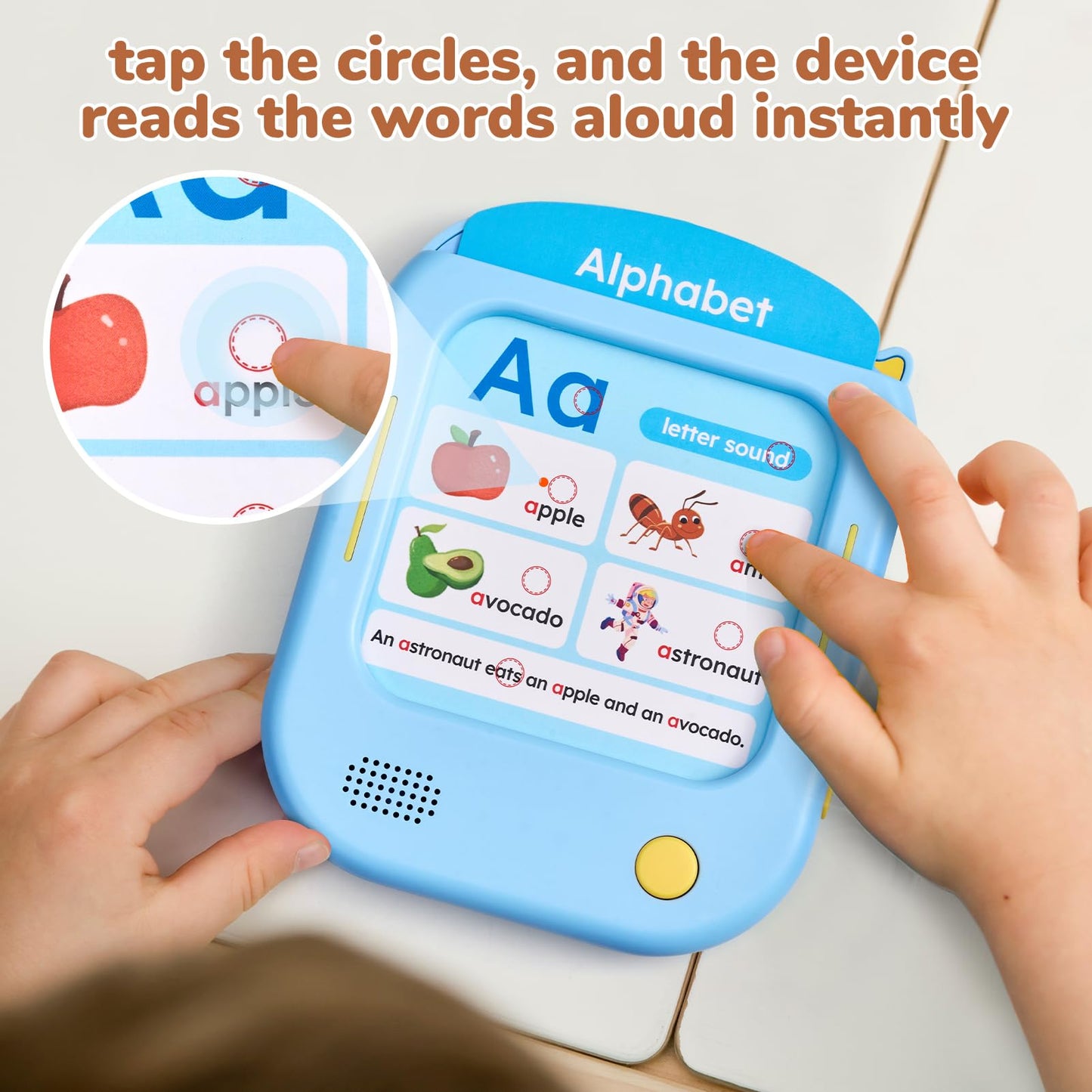 JoyCat Kids Learning Tablet – 156-Page Tap-To-Read Flash Cards for Ages 2-6