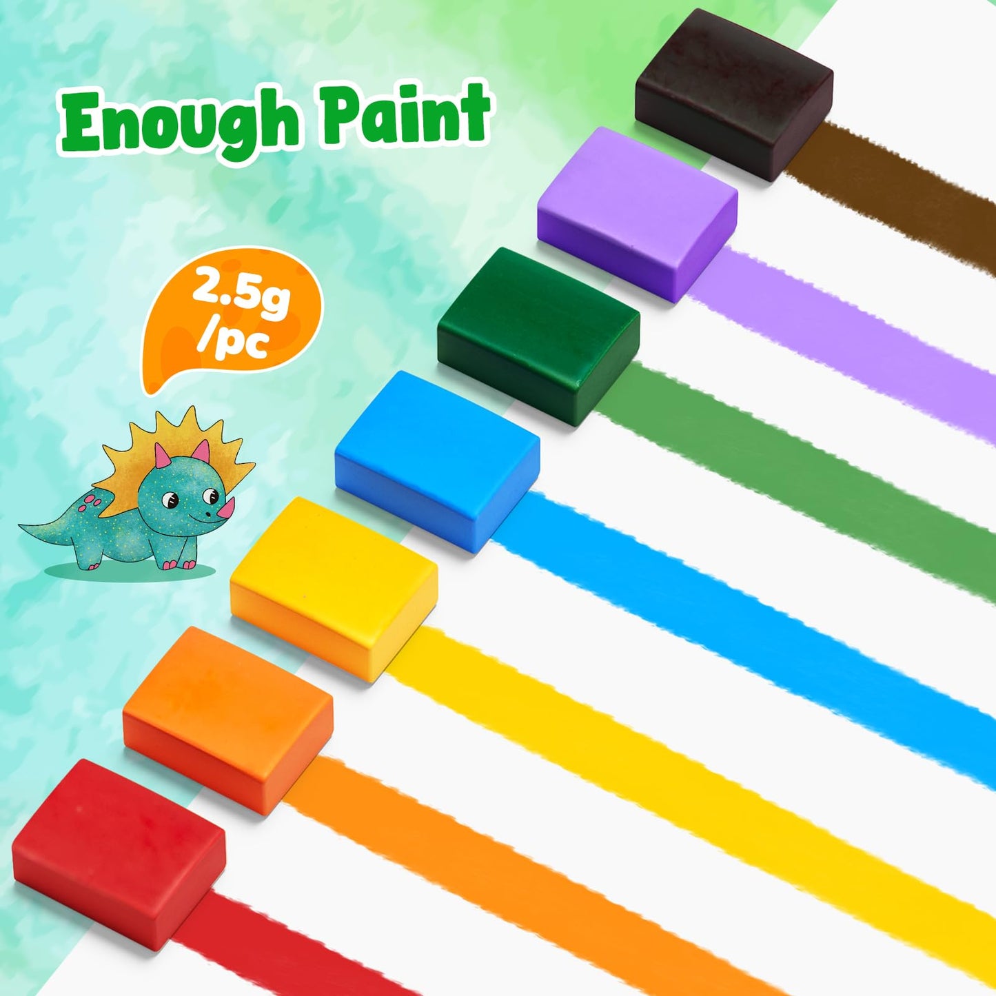 JoyCat Dinosaurs Watercolor Book – 3-in-1 No-Mess Painting Kit for Toddlers 3–5