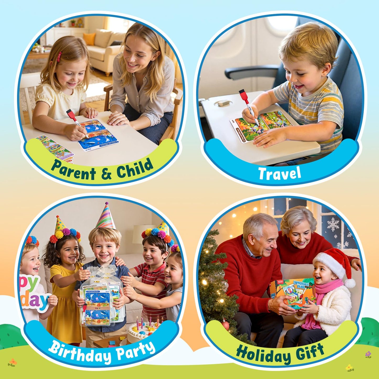 JoyCat 24-Pack Spot the Difference Cards – Party Favors & Prizes