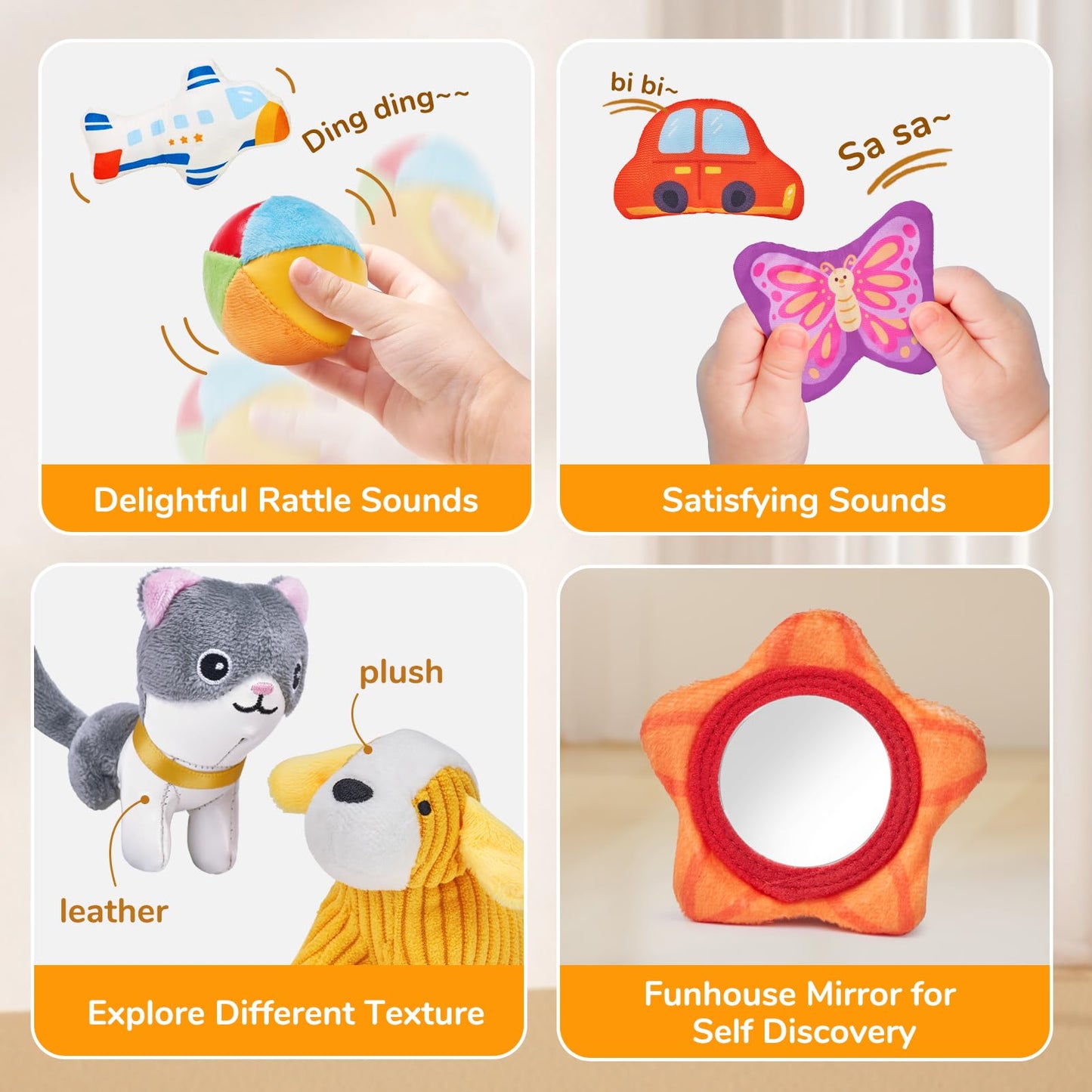 JoyCat Mystery Soft Box – 10 Sensory Toys for 6-12 Months