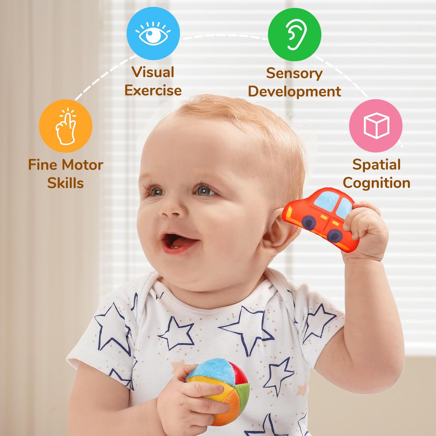 JoyCat Mystery Soft Box – 10 Sensory Toys for 6-12 Months