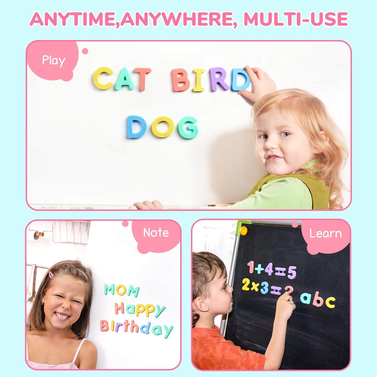 JoyCat Magnetic Letters & Numbers – 78-Piece Fridge Magnets for Toddlers