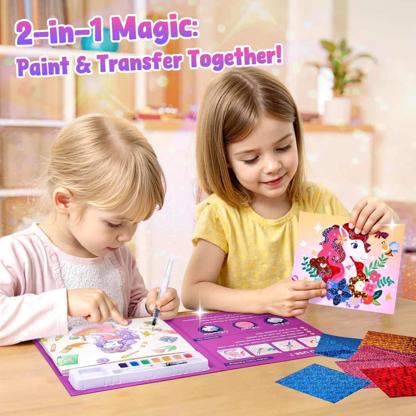 JoyCat Paint with Water Coloring Books for Kids 4-8 | Mess-Free Art