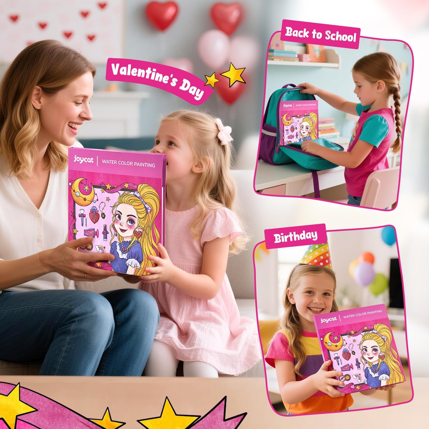 JoyCat Paint with Water Coloring Books for Toddlers – Mess-Free Watercolor Set for Kids 3-8