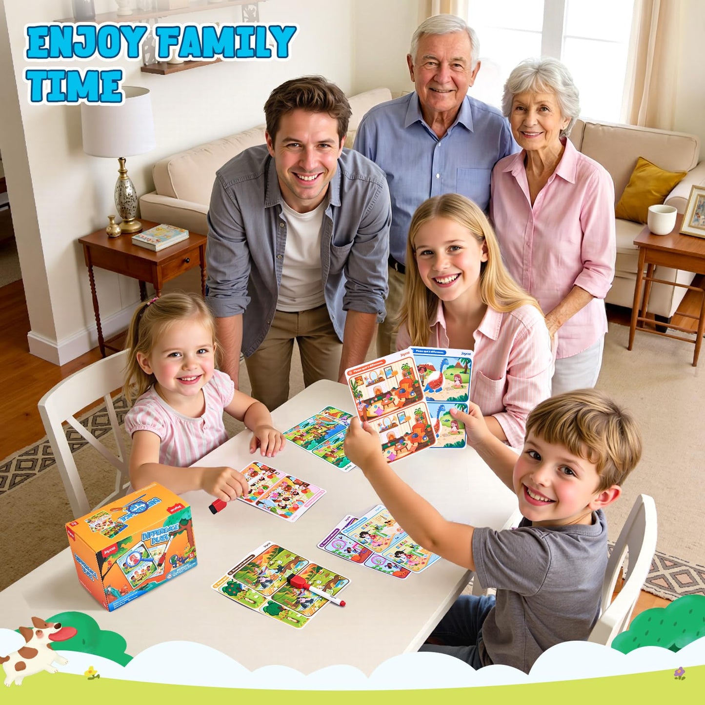 JoyCat 24-Pack Spot the Difference Cards – Party Favors & Prizes