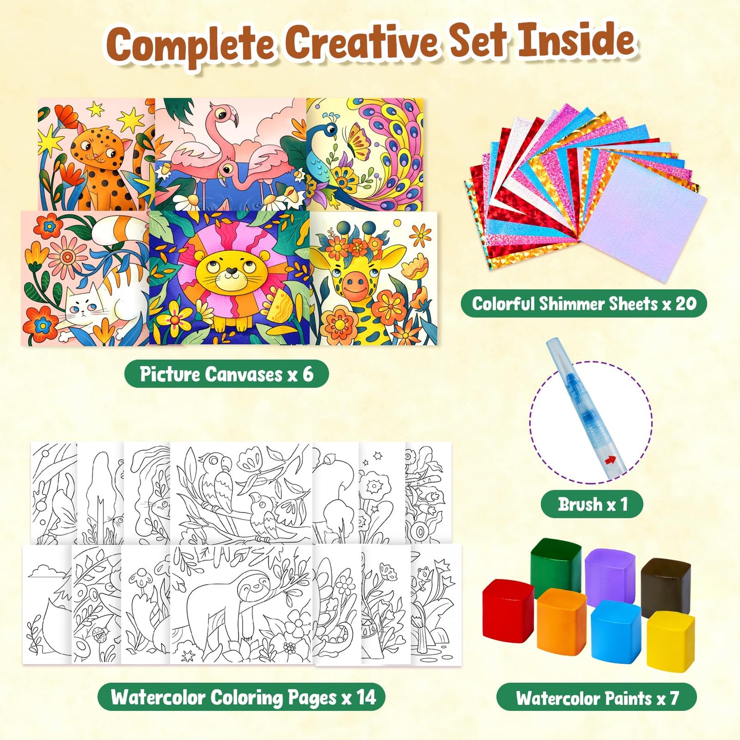 JoyCat Paint with Water Coloring Books for Kids 4-8 – Mess-Free Animal Art & Craft Kit