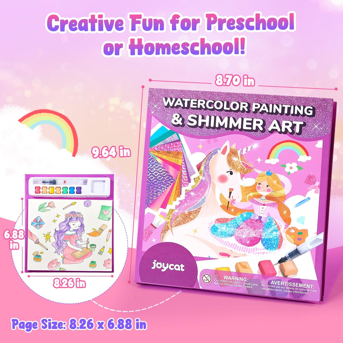 JoyCat Paint with Water Coloring Books for Kids 4-8 | Mess-Free Art