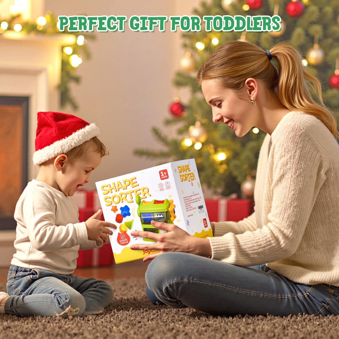 JoyCat Monster Eating The Shapes - Interactive Shape Sorter Toy for Toddlers 1-3