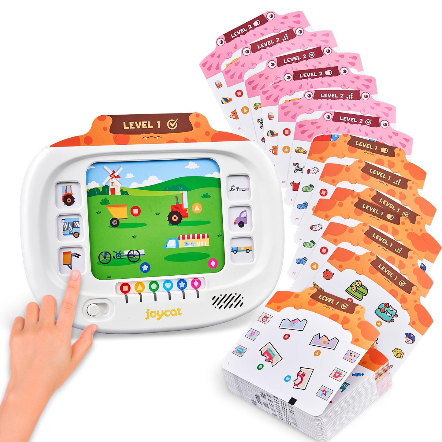 JoyCat Kids Learning Tablet: 160-Page Flash Cards for Judgment, Matching & Sequencing (Ages 3-8)
