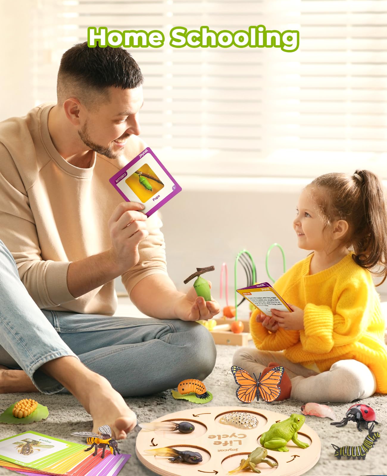 JoyCat Life Cycle Learning Toys – Insects & Amphibians Kit for Preschool Ages 3-8