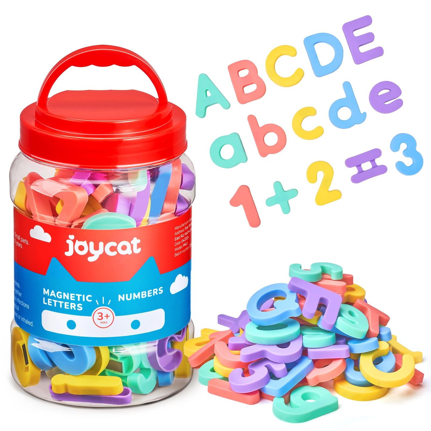JoyCat Magnetic Letters & Numbers – 78-Piece Fridge Magnets for Toddlers