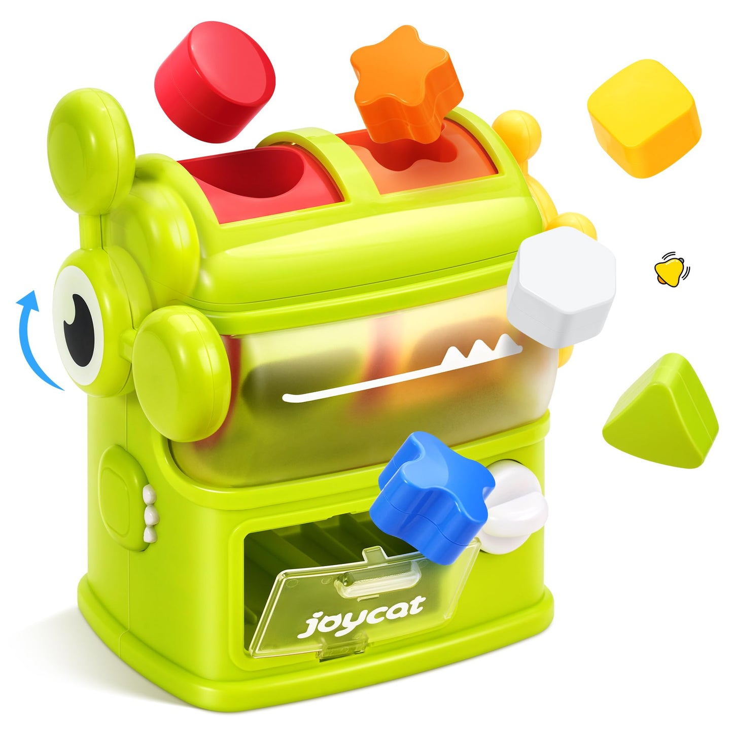 JoyCat Monster Eating The Shapes - Interactive Shape Sorter Toy for Toddlers 1-3