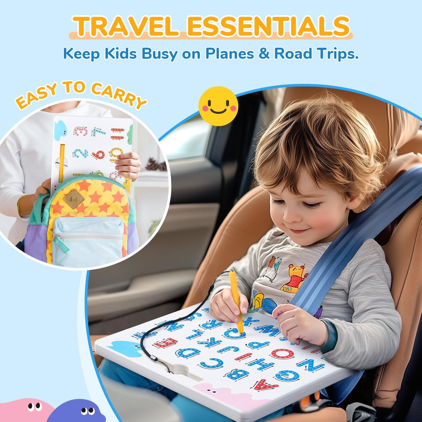 JoyCat Magnetic Letter and Number Tracing Board Set — Double-Sided Alphabet & Numbers for Toddlers
