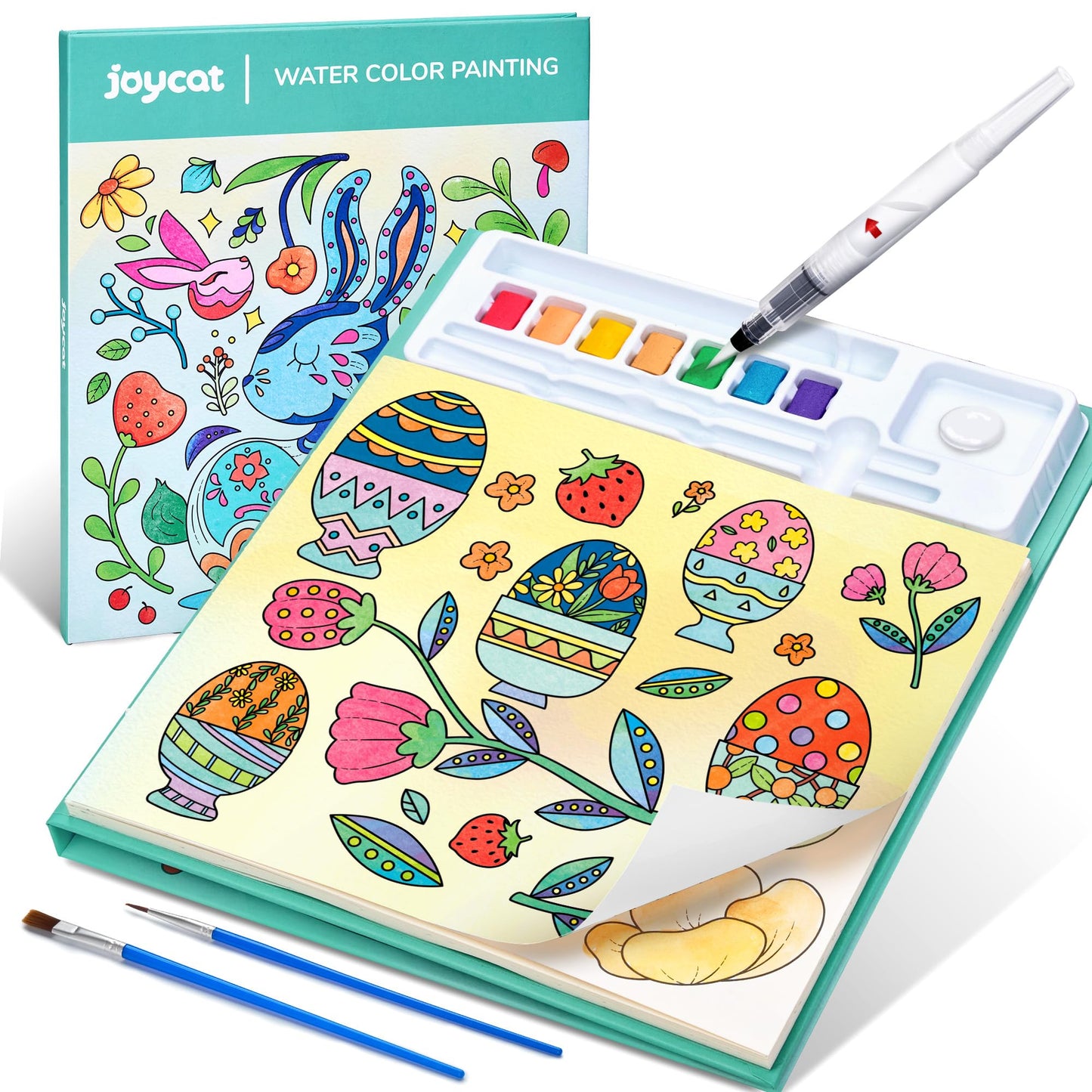 JoyCat Paint with Water Coloring Books for Toddlers – Mess-Free Watercolor Set for Kids 3-5 (Easter Theme)