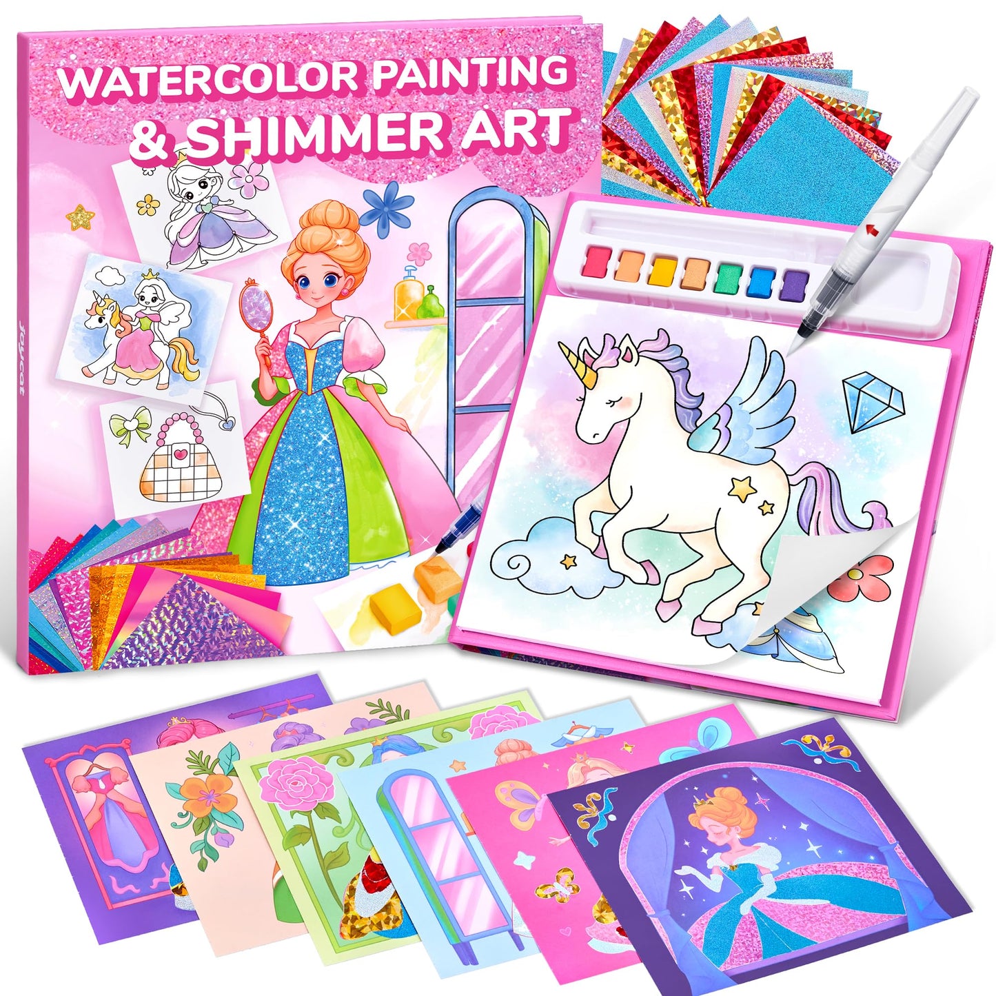 JoyCat Paint with Water Coloring Book — Mess-Free Art & Craft Kit for Kids 4-8